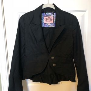 Juicy Couture Cropped Ruffles Blazer